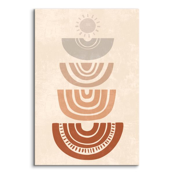 Obraz Na Płótnie Do Salonu Styl Boho Abstrakcja Aztecki Wzór 50cm x 70cm zdjęcie 2