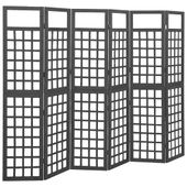 Parawan pokojowy 6-panelowy/trejaż, drewno jodłowe, 242,5x180cm