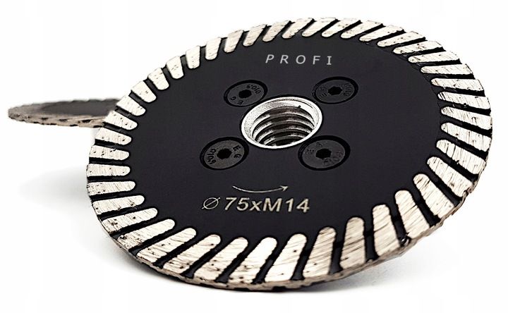 TARCZA DIAMENTOWA DO PODCINANIA GRESU PŁYTEK 75 mm PROFI XBLACK zdjęcie 3
