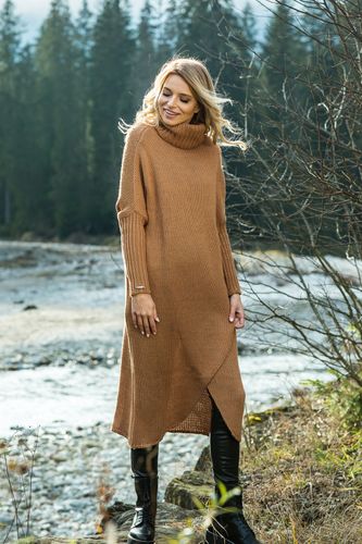 Sweter maxi F621 Espresso UNI na Arena.pl