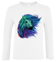 Bluzka t-shirt z długim rękawem Konie