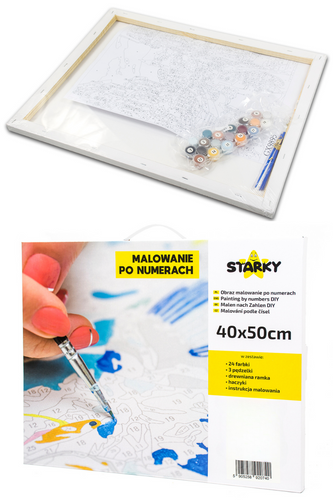 Malowanie po numerach - fioletowe drzewo 40 X 40 na Arena.pl