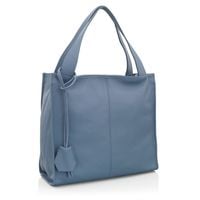 VERA PELLE torebka skórzana shopper klasyczna na ramię V074 c.jeansowa