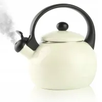 CZAJNIK EMALIOWANY Z GWIZDKIEM DUŻY 2,2L INDUKCJA GAZ KUCHENKA ELEKTRYCZNA