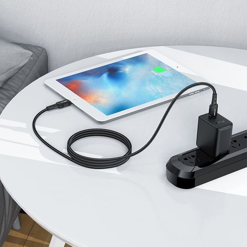 Kabel przewód MFI do iPhone USB-C - Lightning 30W 3A 1.8m czarny na Arena.pl