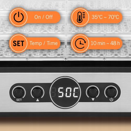 Suszarka do grzybów warzyw owoców 400W 5 sit wyświetlacz termoobieg na Arena.pl