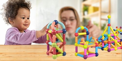 Klocki Magnetyczne Konstrukcyjne Edukacyjne Dla Dzieci Duże Elementy 98 El na Arena.pl