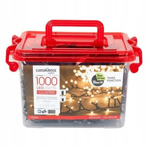 LAMPKI CHOINKOWE OŚWIETLENIE ŚWIĄTECZNE LED 1000 DIOD WEWNĘTRZNE ZEWNĘTRZNE na Arena.pl