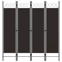 Parawan 4-panelowy, brązowy, 160 x 180 cm