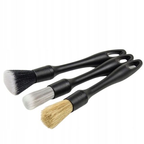 PĘDZLE PĘDZELKI DETAILINGOWE DO KOKPITU WNĘTRZA AUTA ZESTAW TRZY RODZAJE na Arena.pl