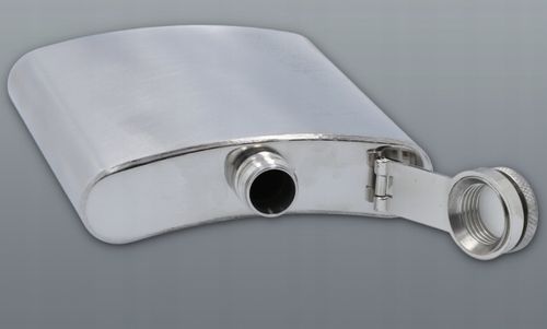 Elegancka Piersiówka Stalowa 270ml w Srebrnym Wykończeniu na Arena.pl