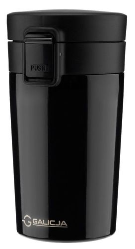 Kubek termiczny bidon ALICIA stal nierdzewna 300 ml kolor czarny połysk na Arena.pl