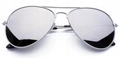 Okulary Pilotki Aviator Przeciwsłoneczne Lustrzane Męskie Damskie + Gratisy