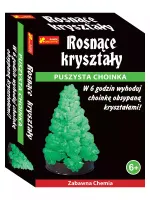 Rosnące kryształy. Puszysta choinka, zielona