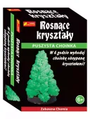 Rosnące kryształy. Puszysta choinka, zielona
