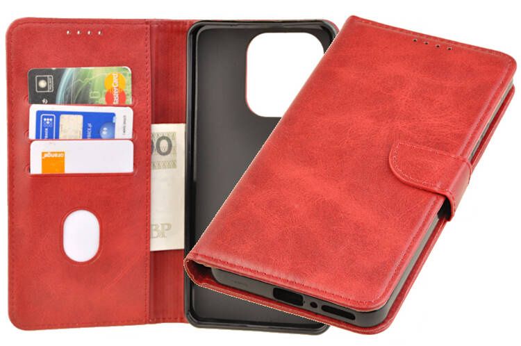 Etui portfel Wallet do Xiaomi Redmi Note 13 4G czerwony zdjęcie 1