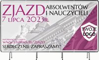 BANER REKLAMOWY 130x80cm RÓŻNE WZORY oczkowany ZJAZD ABSOLWENTÓW