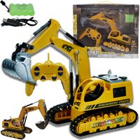 DUŻA ZDALNIE STEROWANA KOPARKA NA PILOT METAL 1:16 RC ZABAWKA BUDOWLANA AKU