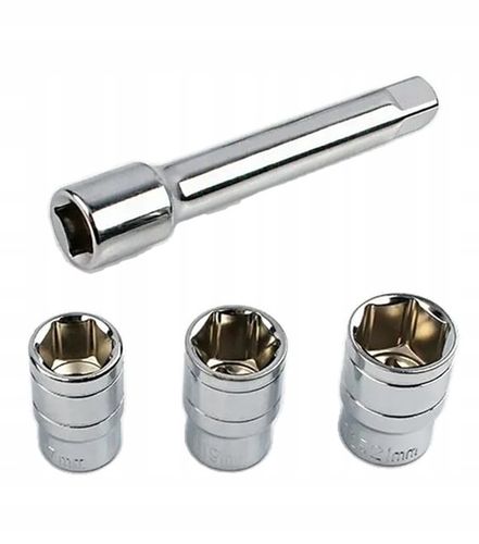 KLUCZ DYNAMOMETRYCZNY 1/2" 28-210NM + 3 CHROMOWANE NASADKI 17 19 21mm na Arena.pl