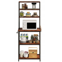 Wielofunkcyjny regał szafka kuchenna brąz loft 6 półek 166 cm