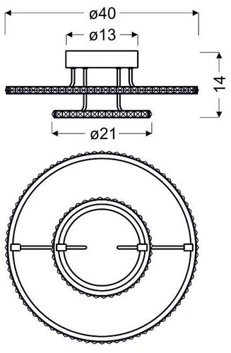 Adel plafon 40 36W LED chrom 3000K na Arena.pl