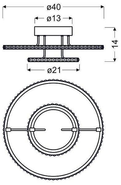 Adel plafon 40 36W LED chrom 3000K zdjęcie 4