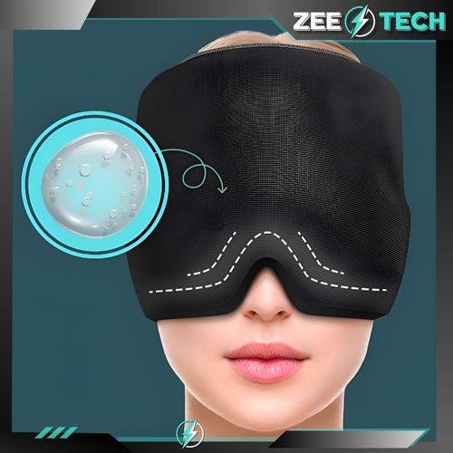 CZAPKA ŁAGODZĄCA NA BÓL GŁOWY MIGRENĘ MASKA CHŁODZĄCA KOMPRES ŻELOWY OKŁAD na Arena.pl