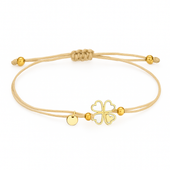 bransoletka na rękę stal chirurgiczna pozłacana koniczyna