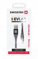 Kabel niktrade USB - USB typ C 1,5 m szary