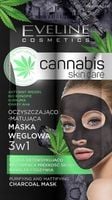 eveline cannabis skincare maseczka węglowa 3w1 do twarzy 7 ml