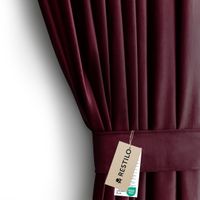 Zasłona VELVET na przelotkach srebrnych velvet 140x245 czerwony AmeliaHome