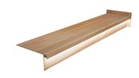Stopnica drewnopodobna 120x30 z kapinosem, DĄB ZŁOTY, nacięcia, LED