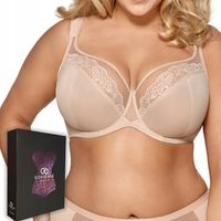 Biustonosz GORSENIA K441 LUISSE miękki beżowy 85I Stanik wygodny wytrzymały