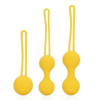 kegel ball exercise set - lemonade yellow
