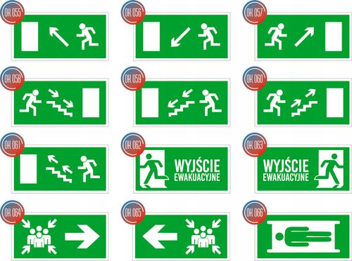 Tabliczka Grawerowana zielona 20x10 znak BHP na drzwi EMERGENCY EXIT na Arena.pl