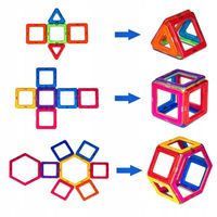 Klocki Magnetyczne DUŻE Konstrukcyjne Magnetic Tiles Zestaw XXL 72 el