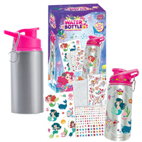 Zestaw Kreatywny Butelka Bidon Do Przyzdabiania Naklejki Syrenki Jx20430-1A