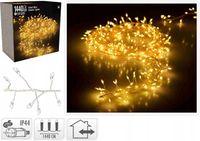 Świąteczne Lampki choinkowe na drucie 14,4 m-1440 led, gęste ciepły kolor