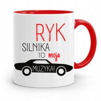 Kubek Czerwony Mechanika Ryk Silnika Moja Muzyka Z Nadrukiem Ze Zdjęciem