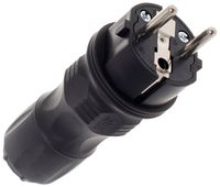 WTYCZKA PROSTA 2P+Z, 16A EXTREM UNI IP54 CZARNA - E+97-4460