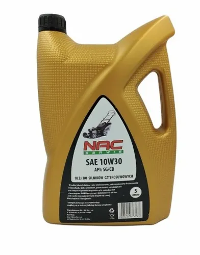OLEJ DO KOSIARKI AGREGATU TRAKTORKA SILNIKI CZTEROSUWOWE SAE 10W30 5L NAC na Arena.pl