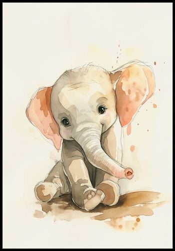 Plakat 68x98cm Siwy Słonik na Arena.pl