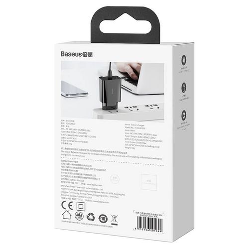 ładowarka sieciowa baseus speed mini quick charger, usb-c, pd, 3a na Arena.pl