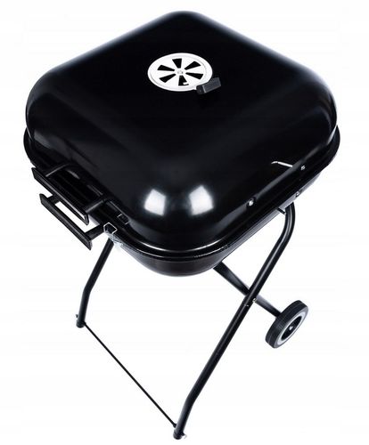 GRILL Węglowy na brykiet Ogrodowy PRZENOŚNY turystyczny WÓZEK POKRYWA na Arena.pl