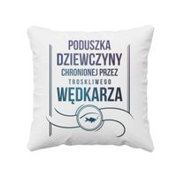 Poduszka dziewczyny chronionej przez troskliwego wędkarza - poduszka
