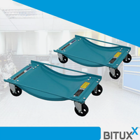 15199 Zestaw niebieskich wóżków manewrowych pod koła solidne BITUXX