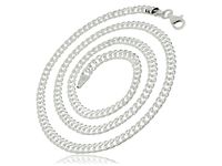 SREBRNY ŁAŃCUSZEK PANCER PANCERKA ROMBO 3.6MM 50CM