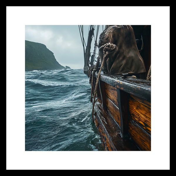Plakat 20x20cm Statek na Falach zdjęcie 3