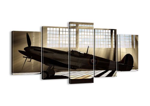 Obraz Na Płótnie - Samolot Hangar - 160X85 Cm - Ea160X85-2969 na Arena.pl