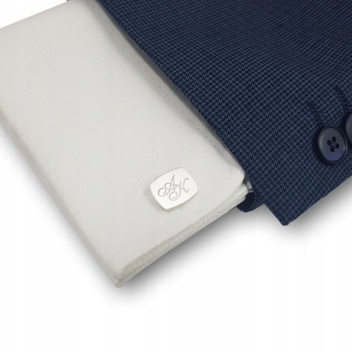 Srebrne spinki do mankietów z inicjałami Srebro925 na Arena.pl